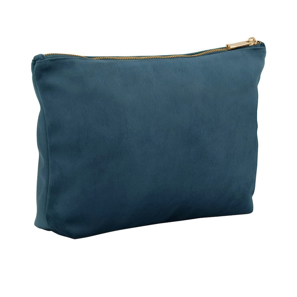 image 1 of Bagbase Plain Velvet Accessory Bag - Blue Topaz - S Green