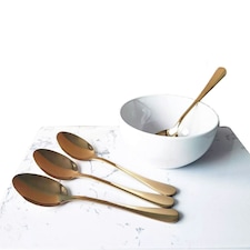 Table Spoon Stainless Steel in Gold 4pc Set