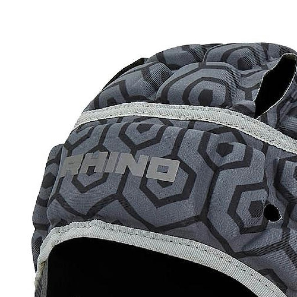 image 1 of Rhino Unisex Adult Rugby Headguard - Black/Grey - L