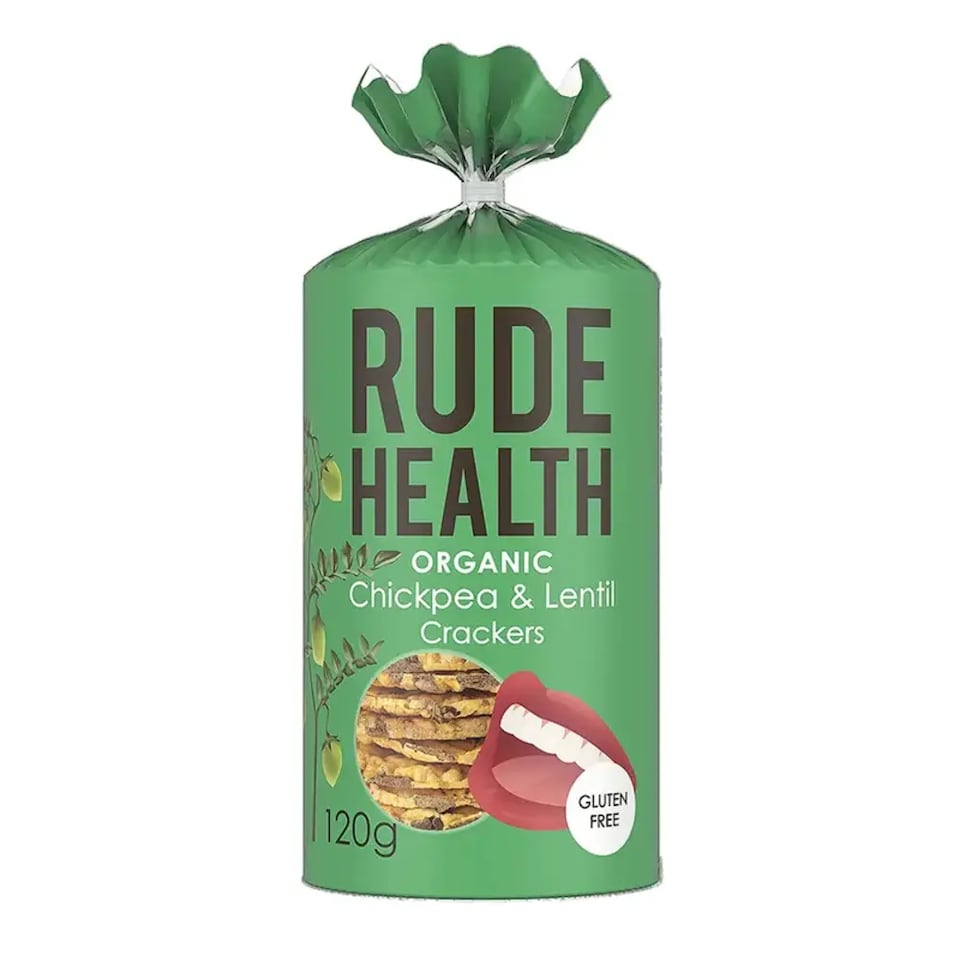 image 1 of Organic Chickpea & Lentil Crackers 120g (Rude Health) | Multi