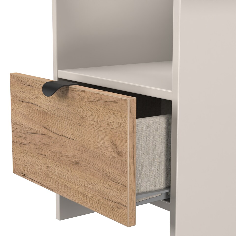 image 1 of Norway Bottom Drawer Lamp Table in Gold Craft & Kashmir (Ready Assembled) | Brown | Gold Craft & Kashmir