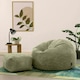 image 3 of Icon Kingston Classic Beanbag and Footstool Sage Green Green
