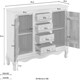 image 3 of Rajat Sideboard 2D4DR white Grey White | White Grey