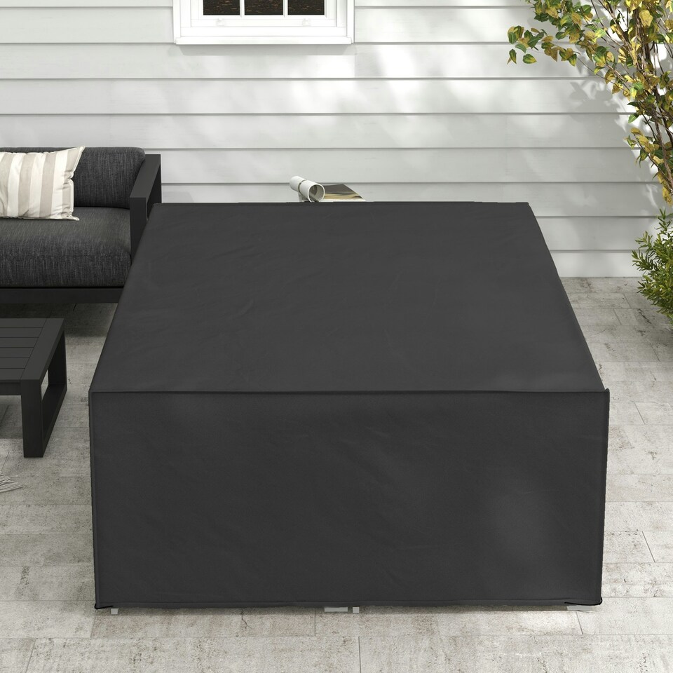 image 1 of Outsunny Garden Furniture Cover Outdoor Waterproof Rattan Set Rain Protection Black | Black