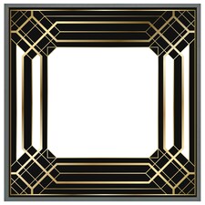 Art deco black frame (Picture Frame) Grey | M