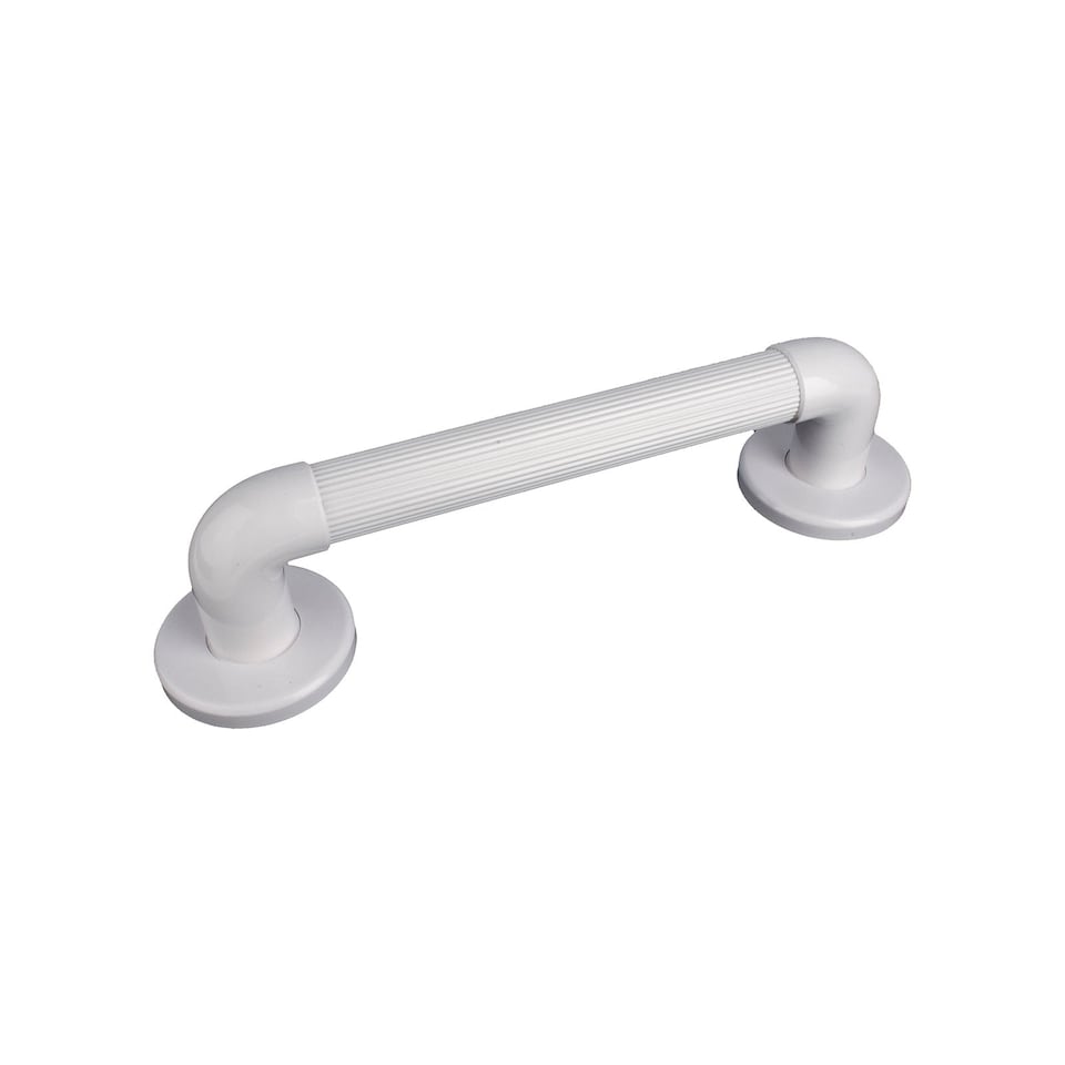 EuroShowers Plastic Fluted Grab Rail Bar (18 inch / 45cm) - White