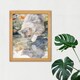 image 3 of Cat Lover Cute Kitten Pond Lake Watercolour Wood Framed Wall Art Print