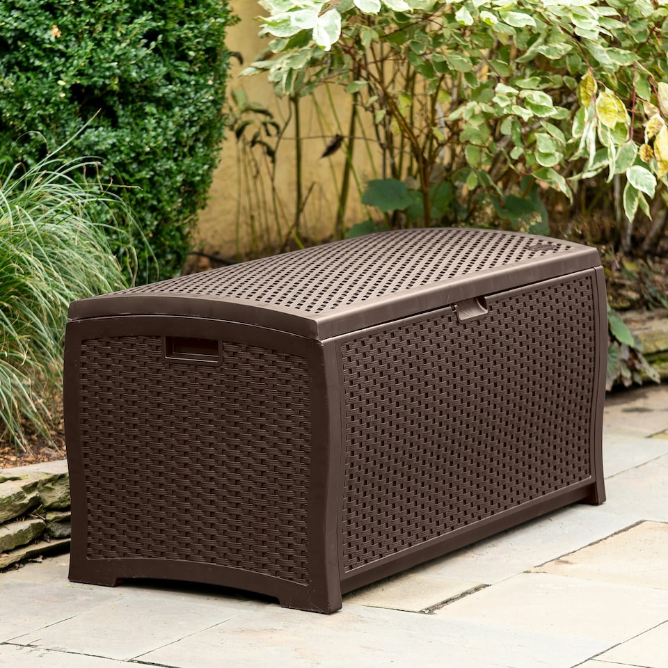 image 1 of Suncast Missouri 375L Storage Box - Java Brown Brown