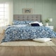 image 1 of Ornamental Tile Floral 100% Cotton Duvet Cover Set – Soft & Decorative | Blue | Double