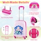 image 6 of COSTWAY 2 PCS Carry-on Luggage Set Trolley Luggage SetWith  Spinner Wheels-Pink