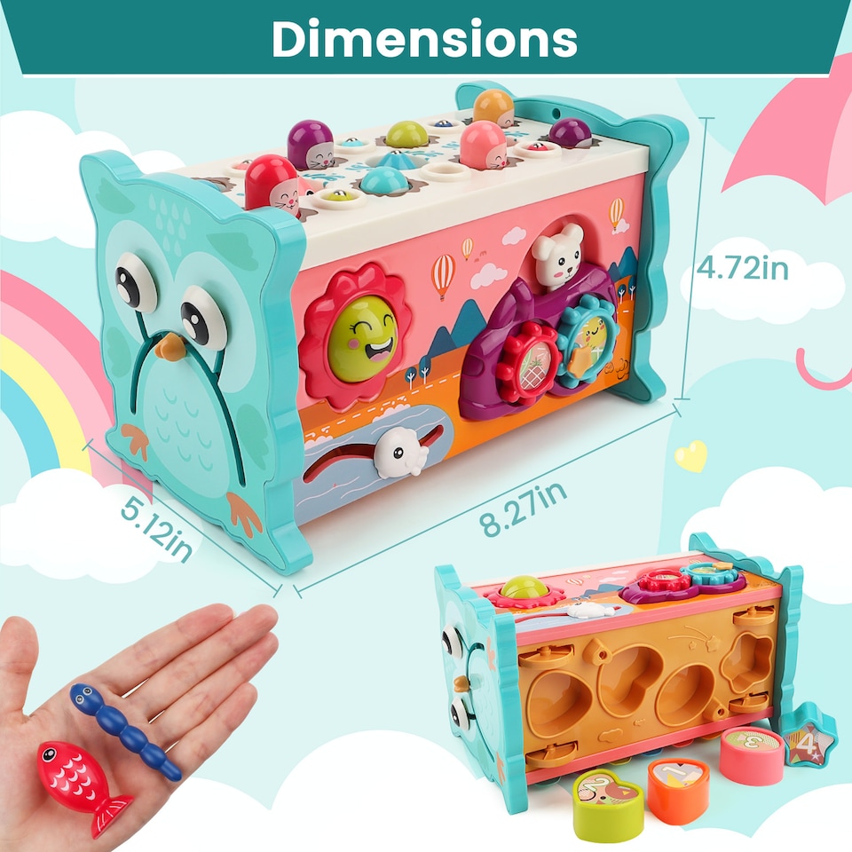 image 1 of 8-in-1 Music Activity Educational Toy – Light, Sound & Learning Fun!