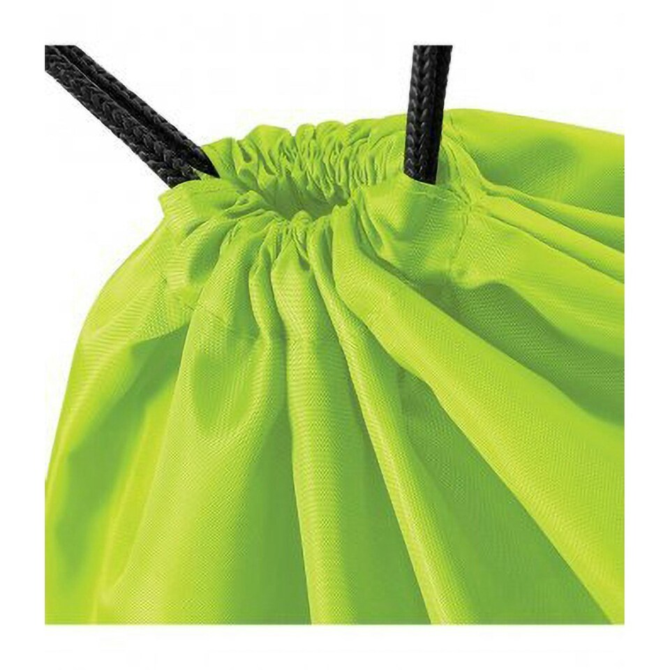 image 1 of BagBase Budget Water Resistant Sports Gymsac Drawstring Bag (11 Litres) - Lime - One Size Green | One Size