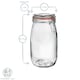 image 3 of Argon Tableware 6x Glass Storage Jars & Heart Labels Set - 1.5 Litre - 4 Seals Airtight Kitchen Storage Container Preserving Jar