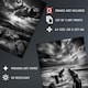 image 4 of Set of 3 Clouds Black White Photographs Dramatic Coastal Landscapes Wall Art Print A4