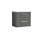 image 1 of Balterley Level Wall Hung 2 Drawer Vanity Unit & Laminate Worktop for Modern Bathroom Storage | Grey | Anthracite Woodgrain