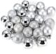 image 2 of 30mm/12Pcs Christmas Baubles Shatterproof Silver,Tree Decorations