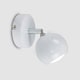 image 1 of ValueLights Modern Single Eyeball Wall Spotlight Gloss White Finish