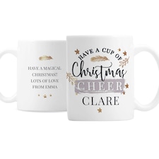 Personalised Cup of Christmas Cheer Mug White