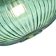 image 2 of Modern Designer Emerald Forest Green Line Ribbed Glass Oval Pendant Lamp Shade | Green