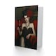 image 2 of Horror Goth Fashion Red Wine Lady Portrait Her Birthday Card
