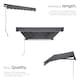 image 3 of Retractable Awning Ornella - wall bracket incl, easy adjustment, and UV blocking | Grey | dark grey | 250 x 200 cm | 1