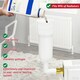 image 6 of SPARES2GO Central Heating Sludge Remover Concentrate Liquid (500ml Bottle) + Radiator Dosing Funnel Tool + Draining Tub