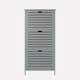 image 1 of Bergen Three Tier Shoe Cabinet | Grey | Grey