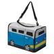 image 2 of Pet Carrier Bag Soft Polyester Kids Bus Themed Small Dog Cat Travel Carry Case | Multi | Blue Camper Bus | 1