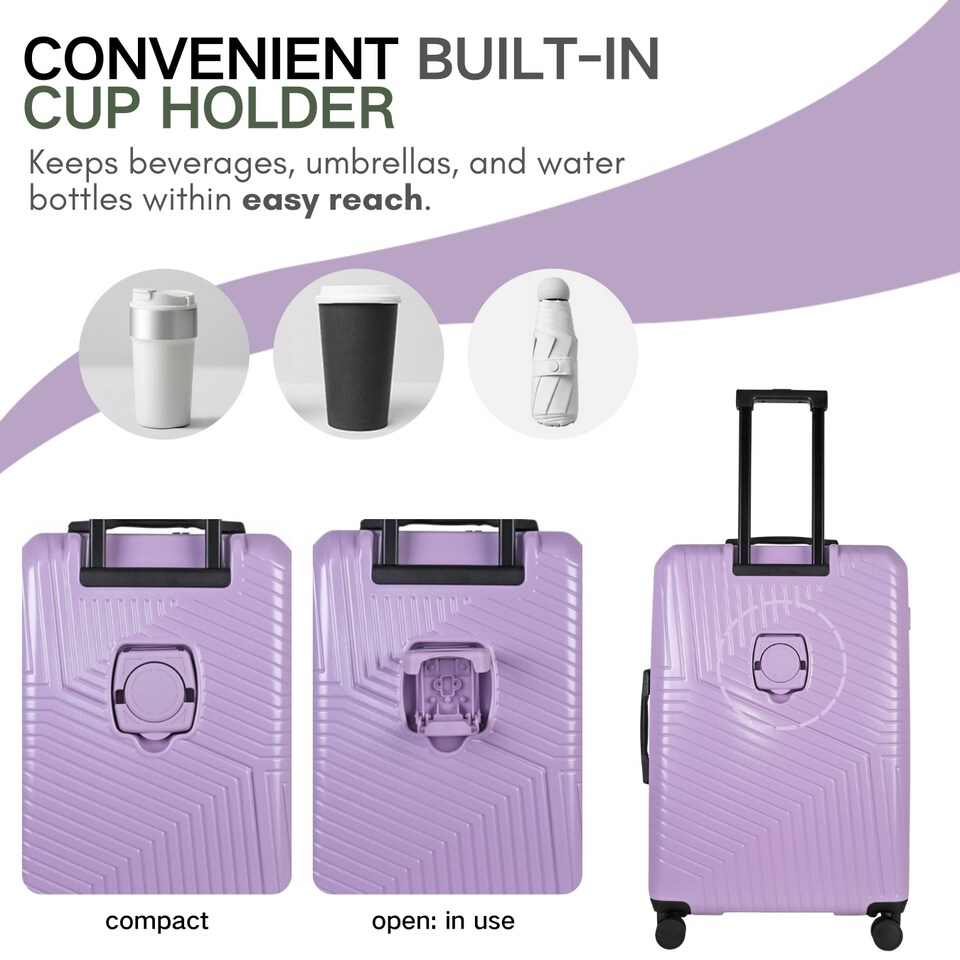 image 1 of 4 Piece Hard Shell Luggage Suitcase Set | 14'/20'/24'/28' Suitcases