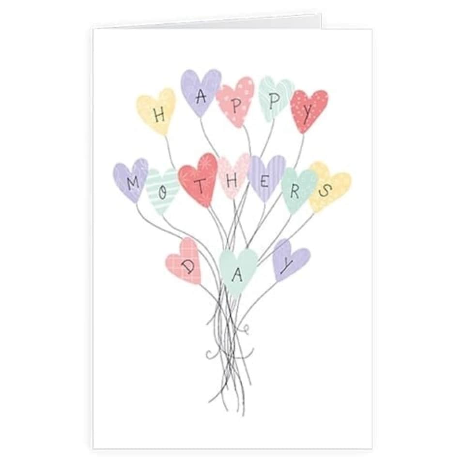 Happy Mother's Day Balloons Greeting Card with Envelope