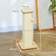 image 7 of PawHut 3-in-1 Cat Scratcher Post with Sisal Track Ball Toy, 67cm, Light Oak