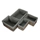 image 2 of Set of 4 Grey Scandi Storage Basket With Grey Lining | Grey | Grey | Not provided