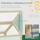 image 4 of Outsunny Wooden Cold Frame Greenhouse Garden Polycarbonate Grow House, Natural