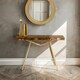 image 1 of Stunning Console Table With Agate Top, Agate Stone Top Hallway Console Table, Geometric Design Sofa Table Gold