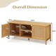 image 2 of COSTWAY Boho TV Stand for 55 Inches Entertainment Center Natural Gold