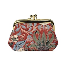 Signare Coin Purse William Morris Red Strawberry Thief Red