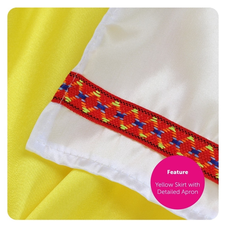 image 1 of Green & Yellow Bavarian Dress with Plaits Green | L