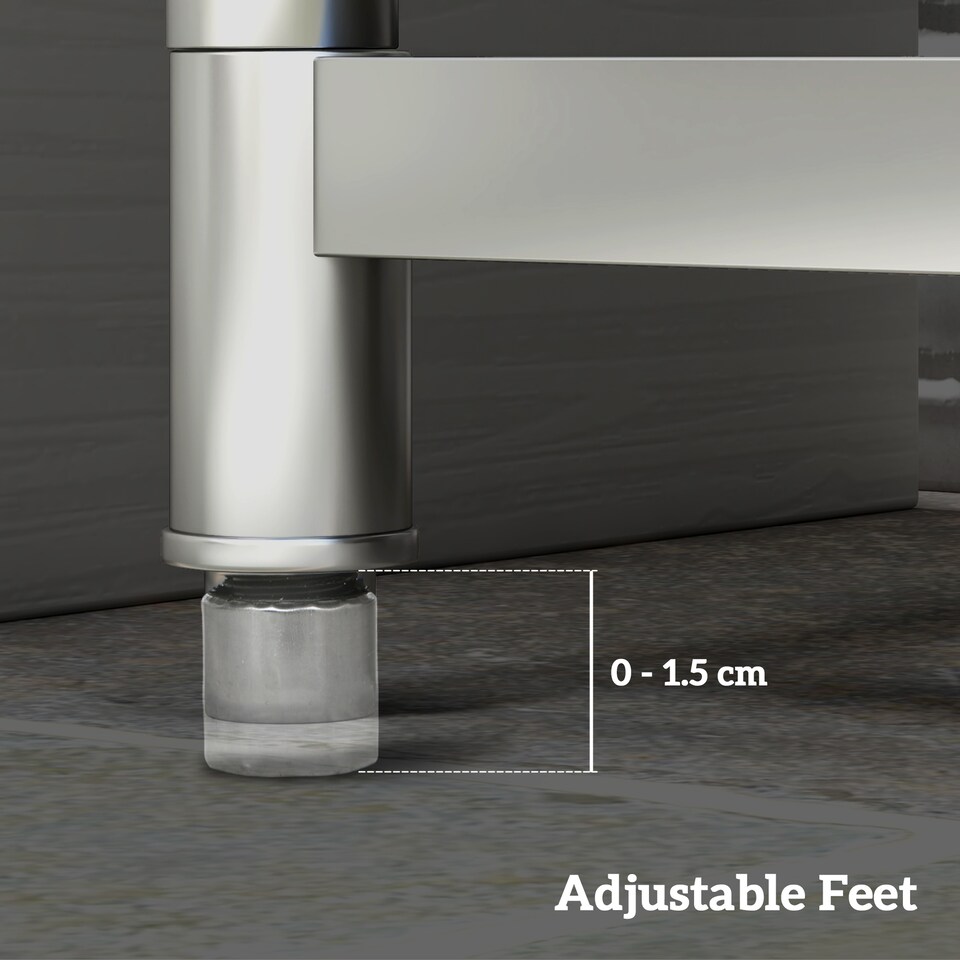 image 1 of HOMCOM Stainless Steel Utility Sink with Cold and Hot Water Pipe Silver Tone
