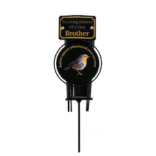 David Fischhoff Memorial Grave Robin Spike Flower Vase Brother