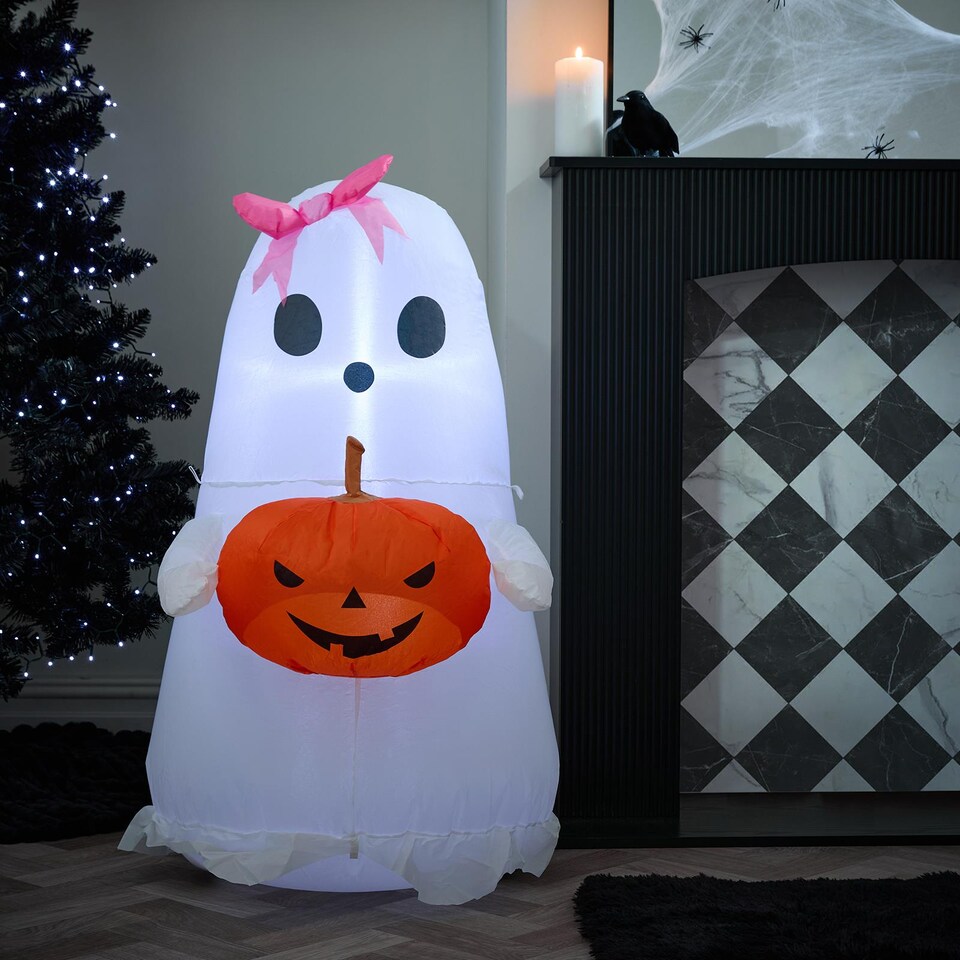 image 1 of OHS 90cm Halloween Self Inflating Ghost Decoration Indoor Outdoor Party Accent