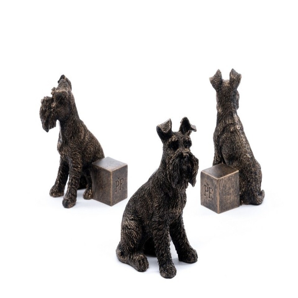 image 1 of Schnauzer Plant Pot Feet - Set of 3 - L7 x W8 x H1 cm Grey