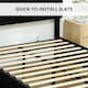 image 6 of HOMCOM King Size Bed Frame with Storage and Adjustable Headboard, Black