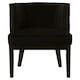 image 4 of Interiors by Premier Black Velvet Chair, Supportive Backrest Lounge Chair, Easy to Clean Velvet Accent Chair, Space-Saving Small Chair