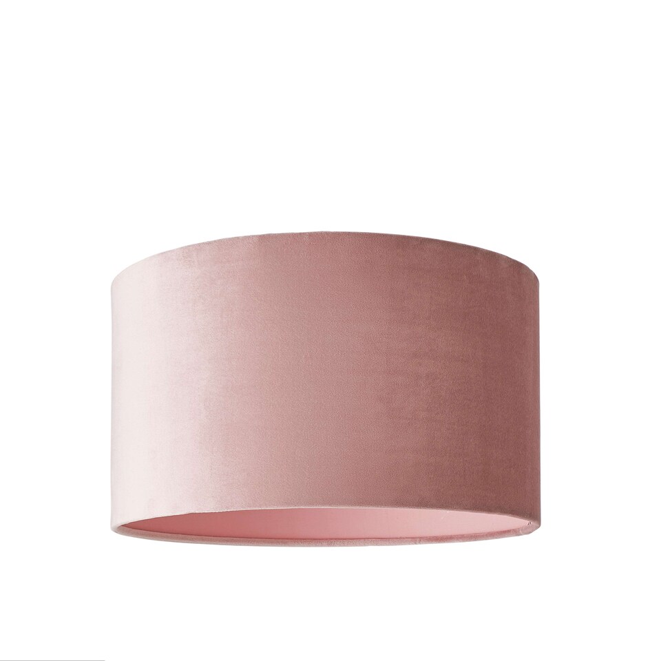 image 1 of ValueLights Reni Medium Pink Velvet Pendant Shade | Pink