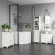 image 8 of kleankin Bathroom Sink Cabinet, Freestanding Under Sink Cabinet Adjustable Shelf White | White