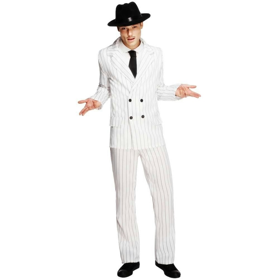 image 1 of Fever Mens Gangster Costume Set - White - M R M