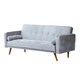 image 3 of STYLISH CRUSH VELVET FABRIC CLIC CLAC SOFA BED IN SILVER