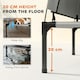 image 4 of PawHut Portable Elevated Dog Bed with Removable Canopy, 92 x 75 x 89 cm Grey | M