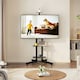 image 2 of Yaheetech Adjustable Mobile TV Trolley with Lockable Wheels