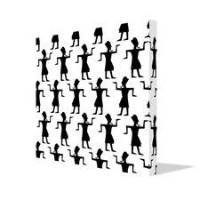 Tribal art, Egyptian vintage ethnic (Canvas Print) 20cm x 20cm